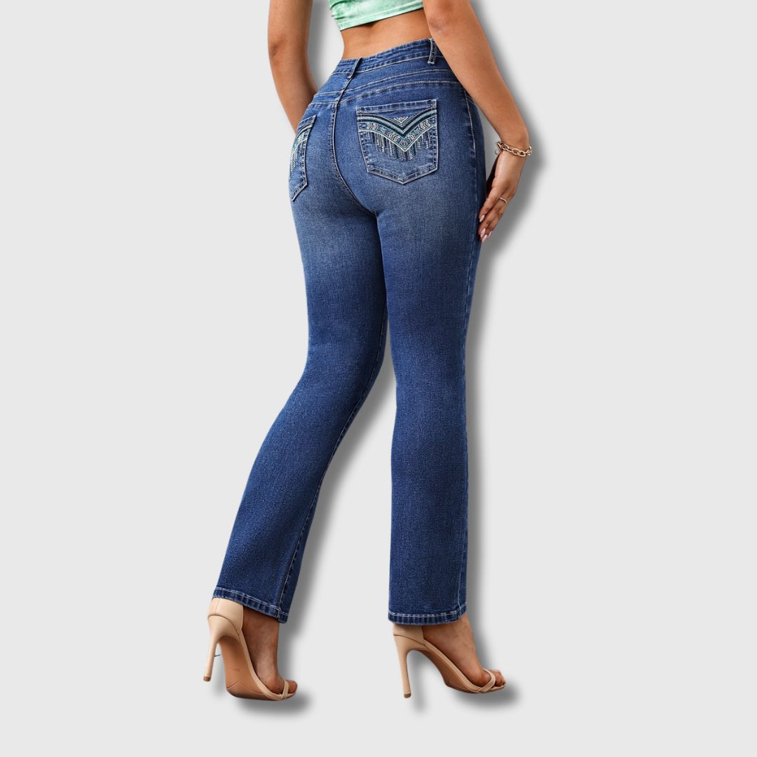 Marianne - Femme Jean Stretch Taille Haute | Édition Limitée