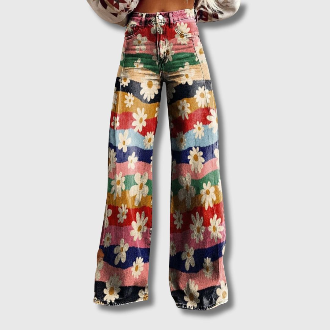 Melisande - Pantalon Coloré à Jambes Larges | Édition Limitée