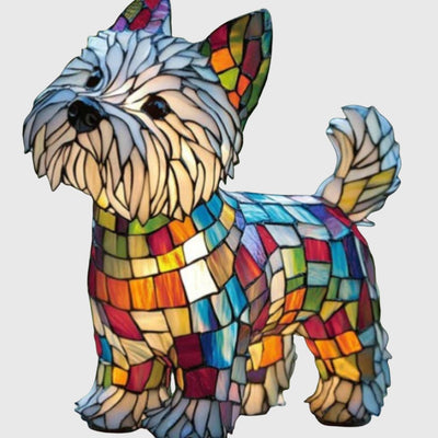 Max - Lampe Chien en Verre Coloré