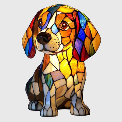 Coco - Lampe Chien en Verre Coloré