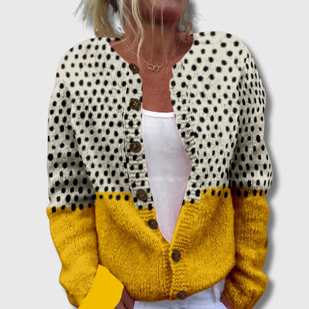 Polly - Cardigan Chic avec Imprimé