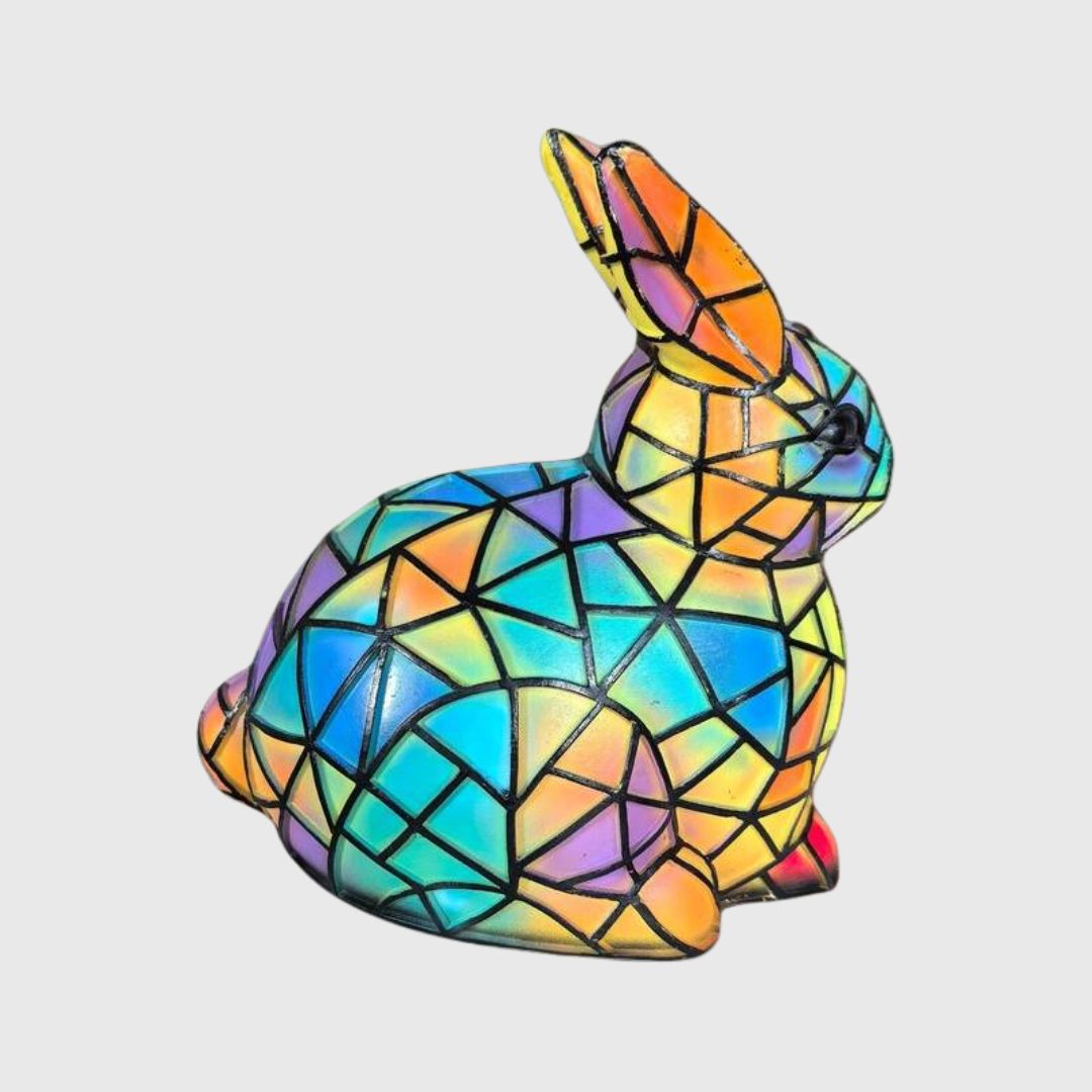 Clochette - Lampe Lapin en Verre Coloré