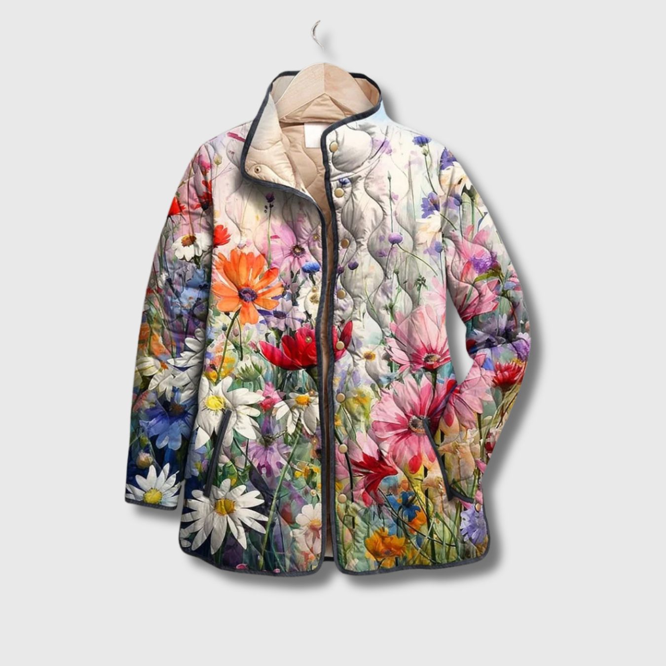 Améline - Veste Matelassée Florale