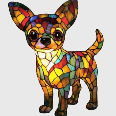 Choupette - Lampe Chien en Verre Coloré
