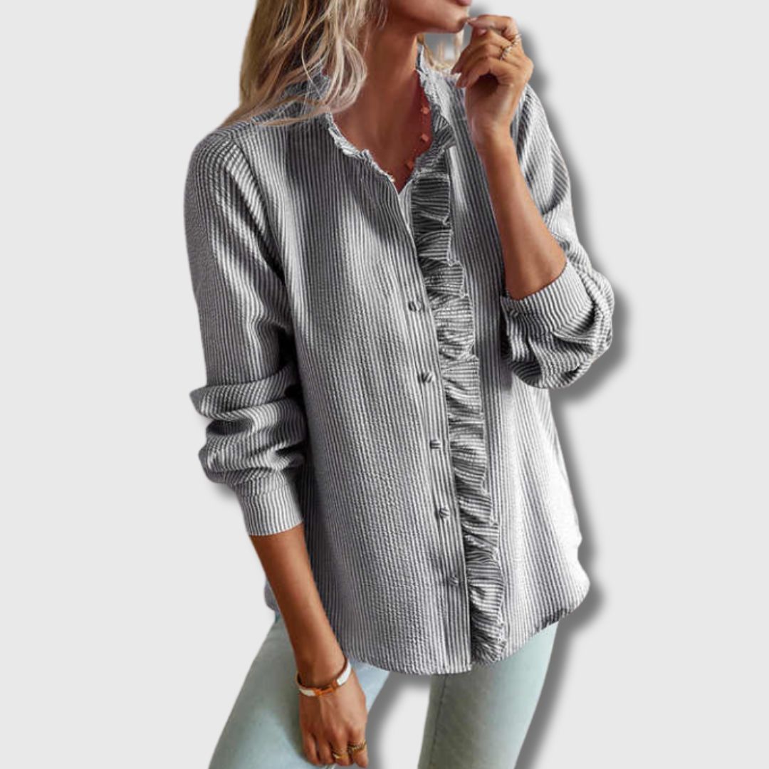 Aurora - Blouse à Boutons Volants