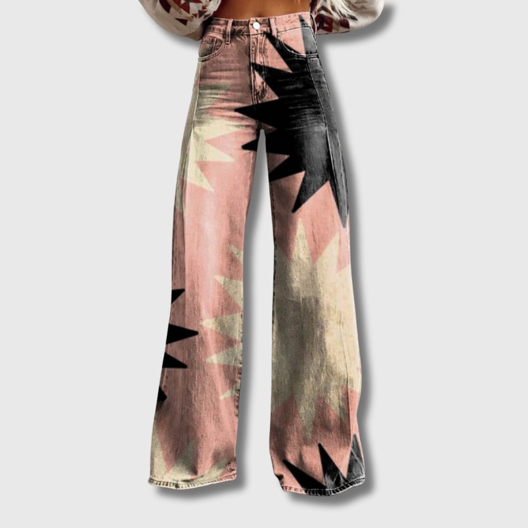 Bertha - Pantalon Éclat Rose à Jambes Larges | Édition Limitée