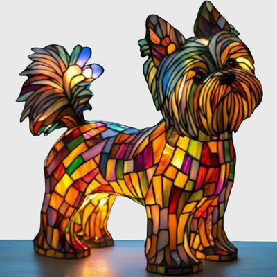 Lili - Lampe Chien Magique en Verre Coloré