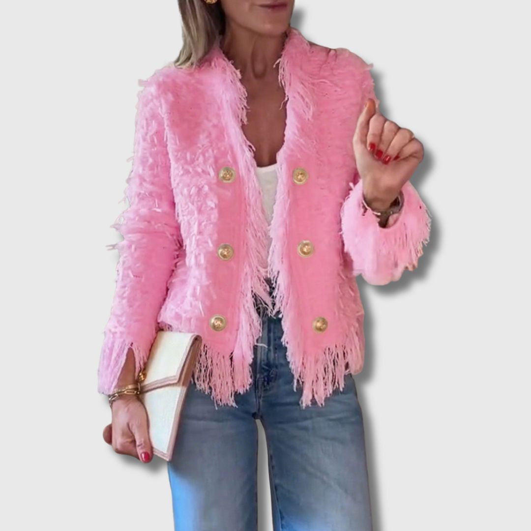 Linda - Cardigan Décontracté à Franges | Édition Limitée