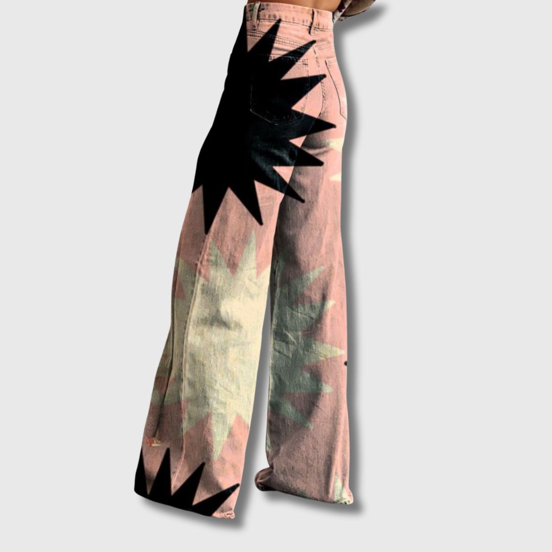 Bertha - Pantalon Éclat Rose à Jambes Larges | Édition Limitée