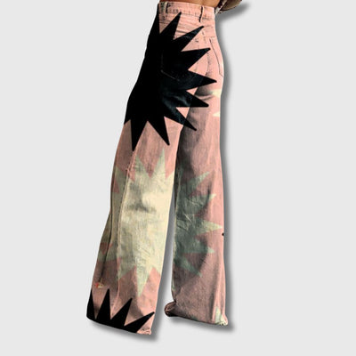 Bertha - Pantalon Éclat Rose à Jambes Larges | Édition Limitée