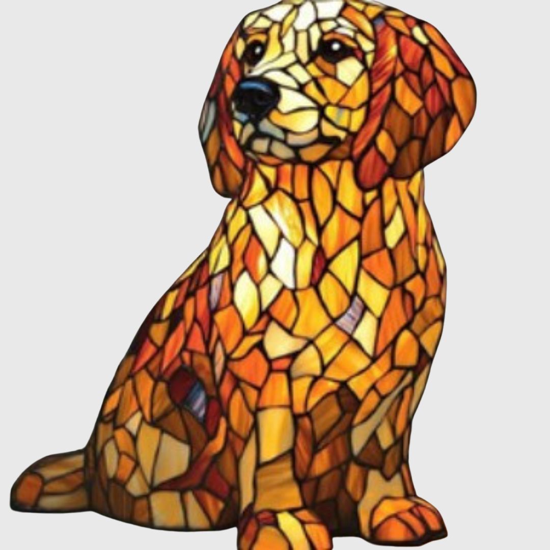 Loulou - Lampe Chien en Verre Coloré