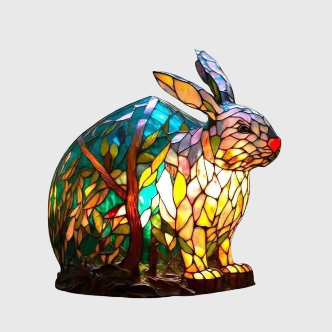 Lapinou - Lampe en Verre Coloré