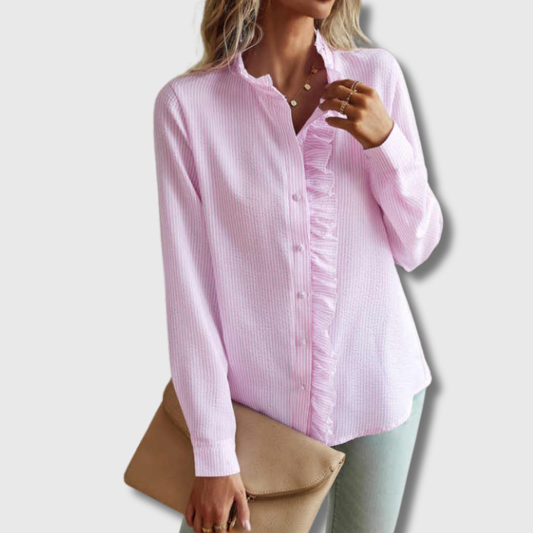 Aurora - Blouse à Boutons Volants