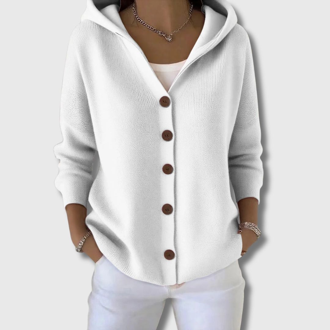 Fleur - Cadrigan en tricot à manches longues