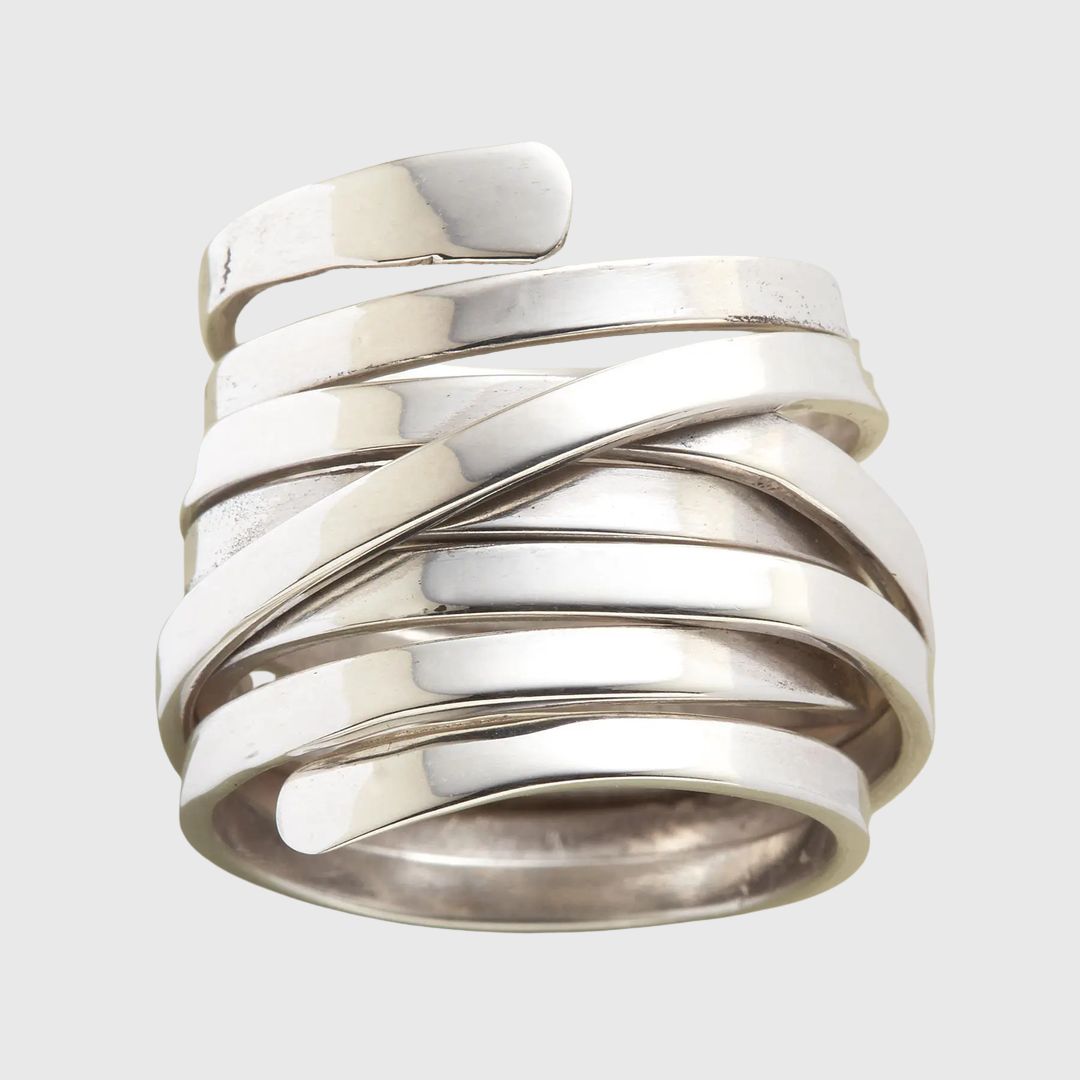 Bliss - Bague en argent vintage à épaisseur épaisse