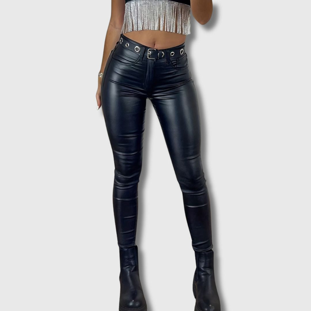 Bérénice - Pantalon Similicuir Taille Haute | Édition Limitée