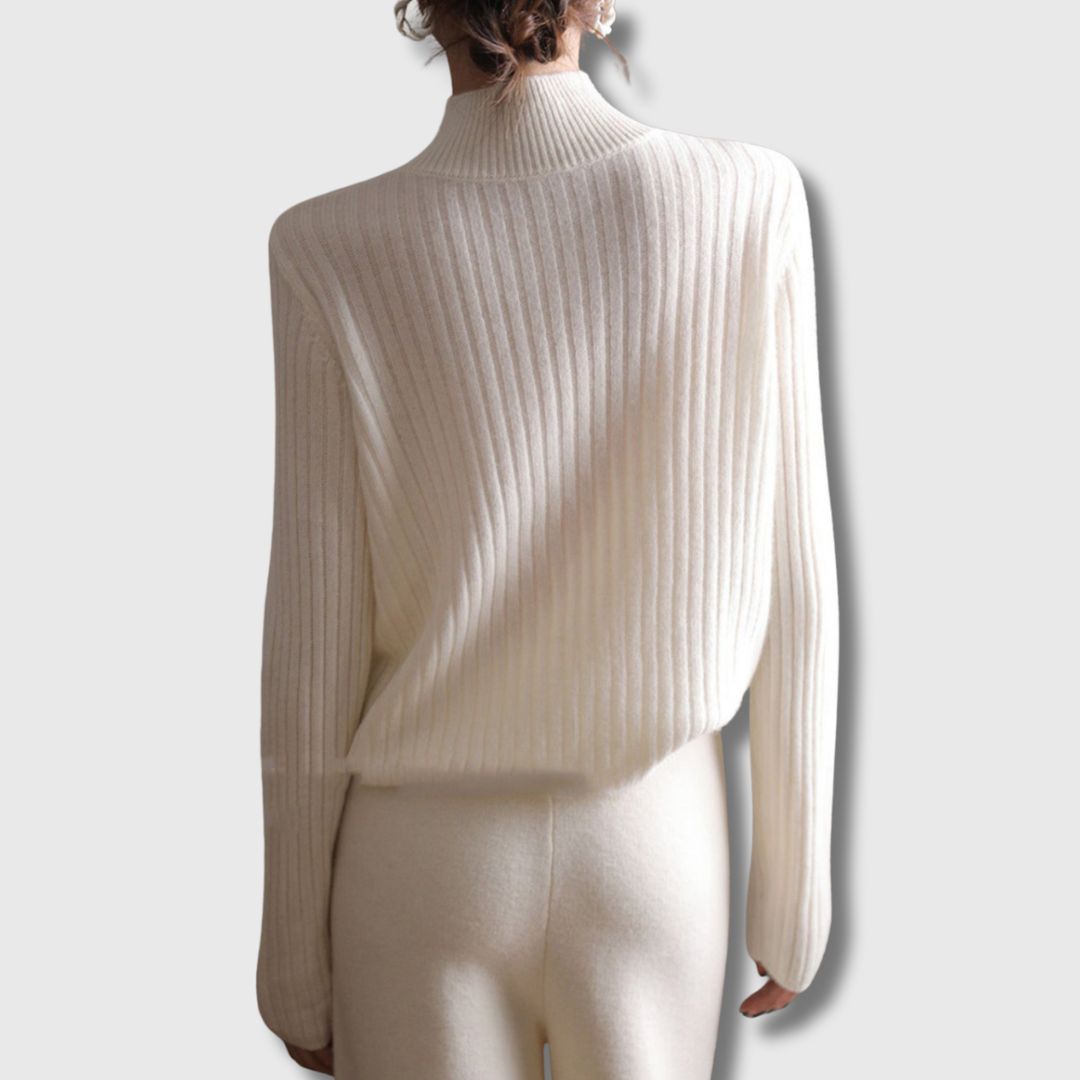 Aline - Pull à Col Haut Boutonné Femme | Édition Limitée