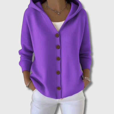 Fleur - Cadrigan en tricot à manches longues