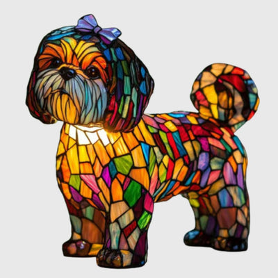 Nina - Lampe Chien en Verre Coloré