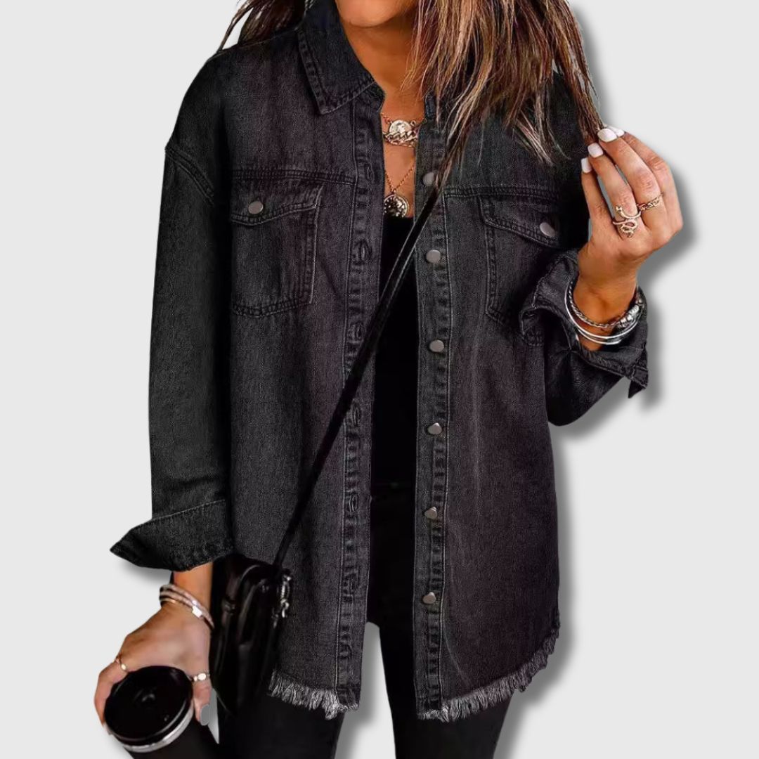 Cherry - Chemise à Ourlet Effiloché