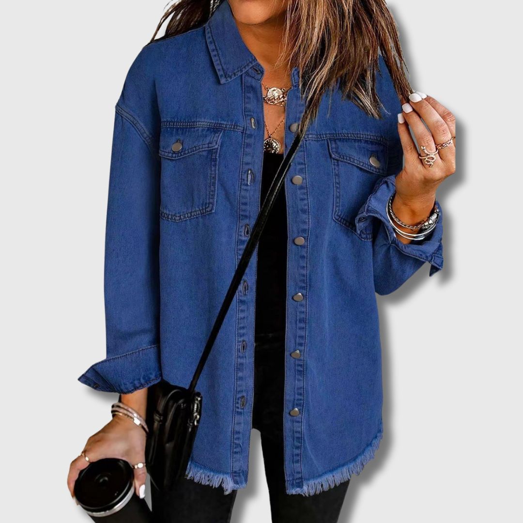 Cherry - Chemise à Ourlet Effiloché