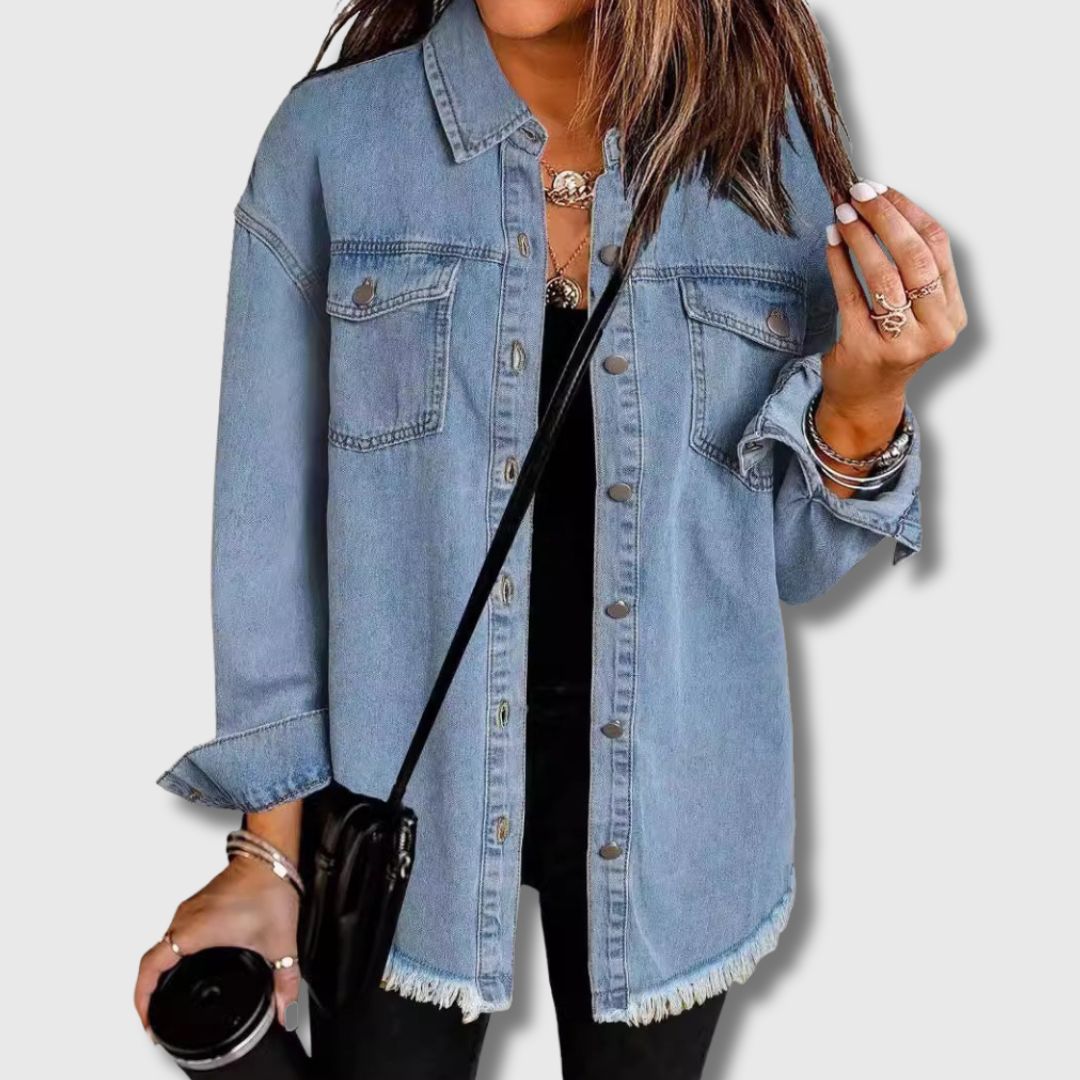 Cherry - Chemise à Ourlet Effiloché