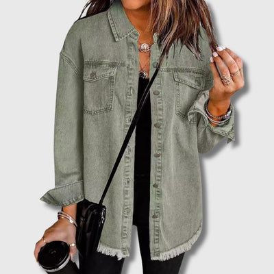 Cherry - Chemise à Ourlet Effiloché