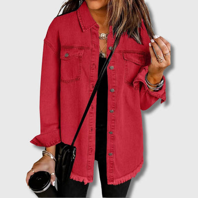 Cherry - Chemise à Ourlet Effiloché