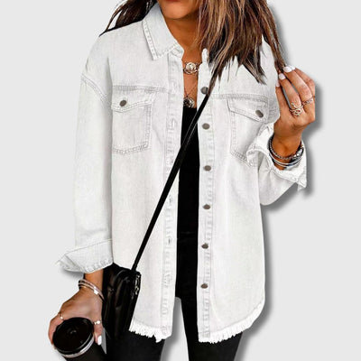 Cherry - Chemise à Ourlet Effiloché