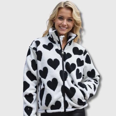 Katharina - Veste réversible à cœurs