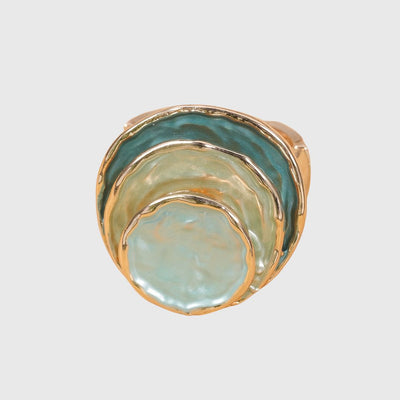 Bague en émail boho à trois couches