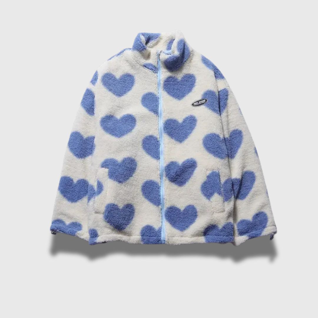 Katharina - Veste réversible à cœurs