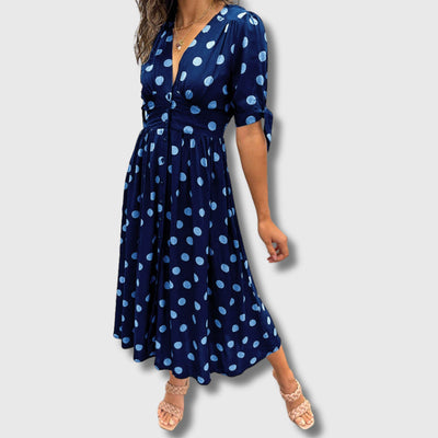 Monique™ | Robe Élégante à Pois pour Femmes