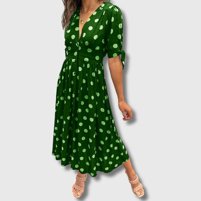 Monique™ | Robe Élégante à Pois pour Femmes