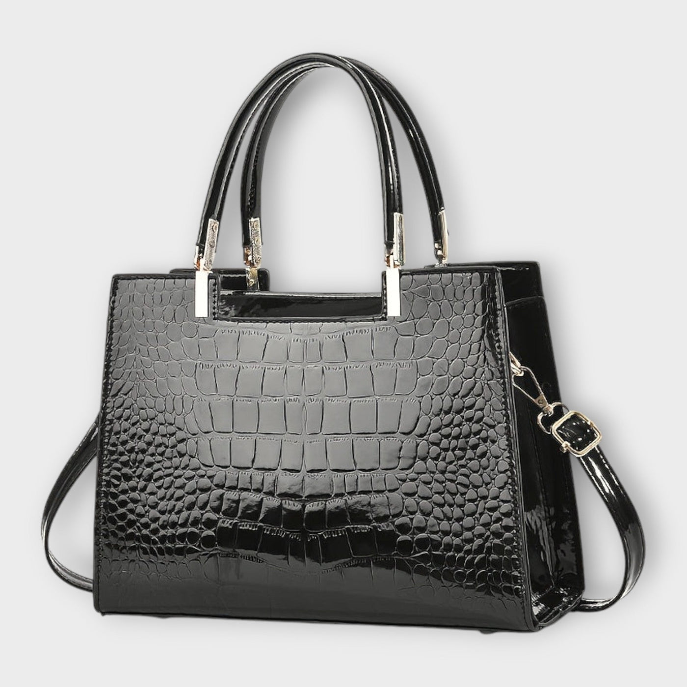 Chic - Sac à main en cuir crocodile éclatant