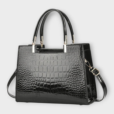 Chic - Sac à main en cuir crocodile éclatant