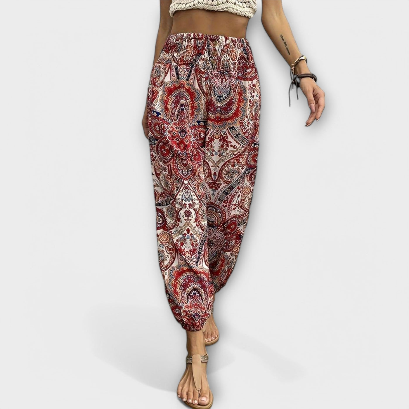 Scarlett - Pantalon avec graphique ethnique