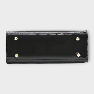 Chic - Sac à main en cuir crocodile éclatant