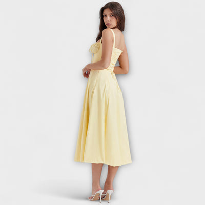 Zipporas - Robe bustier cintrée avec imprimé floral printanier moderne