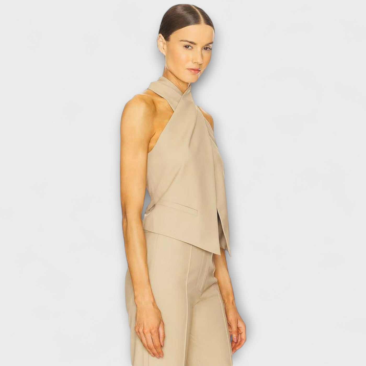 Juni - Débardeur à Col Halter Croisé