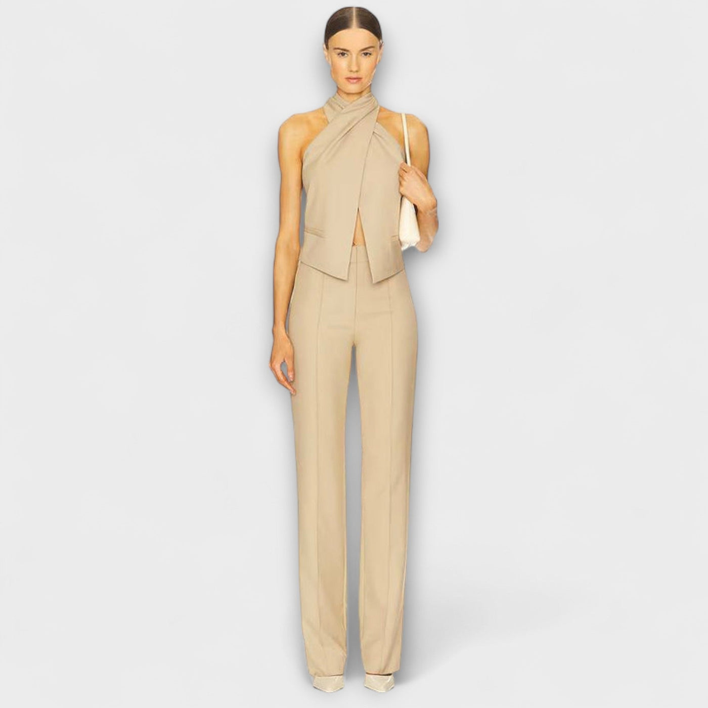 Juni - Débardeur à Col Halter Croisé